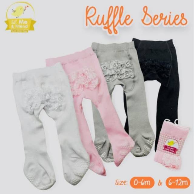 LITTLE ME Legging Ruffle Polos Legging Baby Girl Celana Bayi Lejing Bayi Perempuan