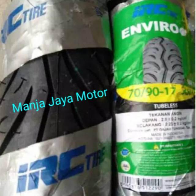 Ban Tubeless Depan IRC Enviro 70/90-17 free pentil for bebek Honda/Yamaha/Suzuki/etc