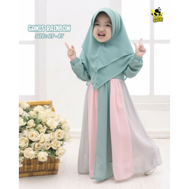 GAMIS ANAK PEREMPUAN RAINBOW BAJU ANAK RAINBOW TERBARU