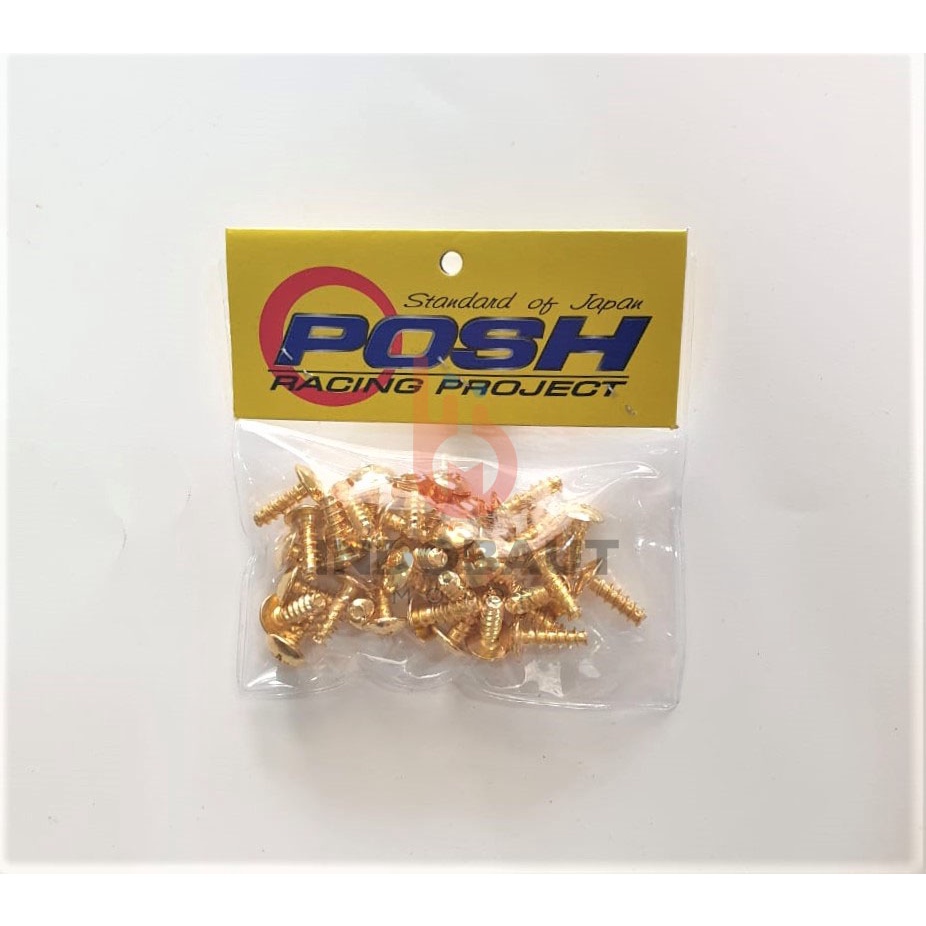 Sekrup Baut Body Yamaha 5x16 Gold Set Isi 34 PCS