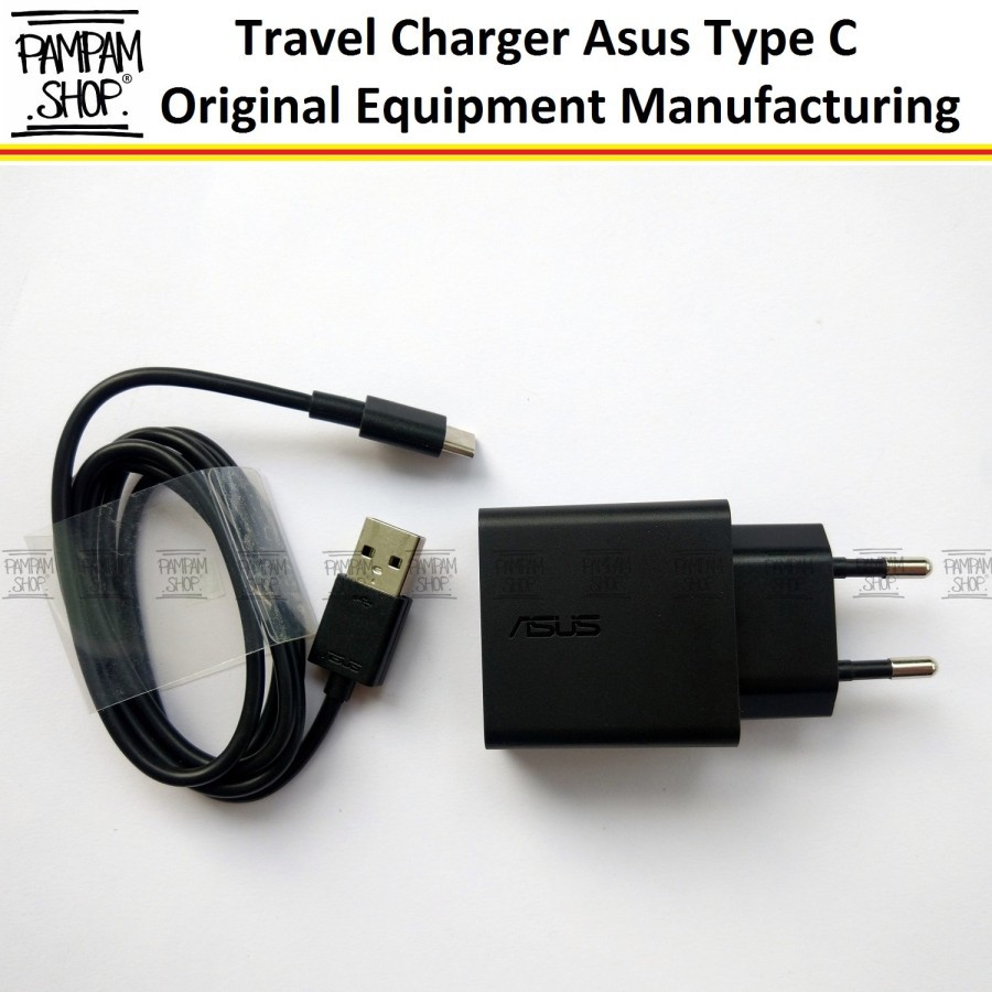 Travel Charger Asus Type C 2A Ampere Zenfone 3 ZE552K Casan Tipe C Original OEM Model AD897020