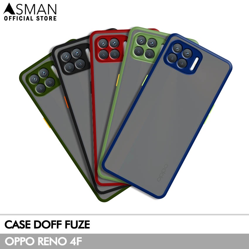 Asman Case Oppo Reno 4F Doff Fuze Premium Shield Protector