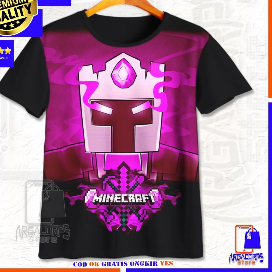 ➽ Kaos Anak 3D Baju Anak Minecraft Frost Diamond Face Baju Distro - Argacorps Store ❁