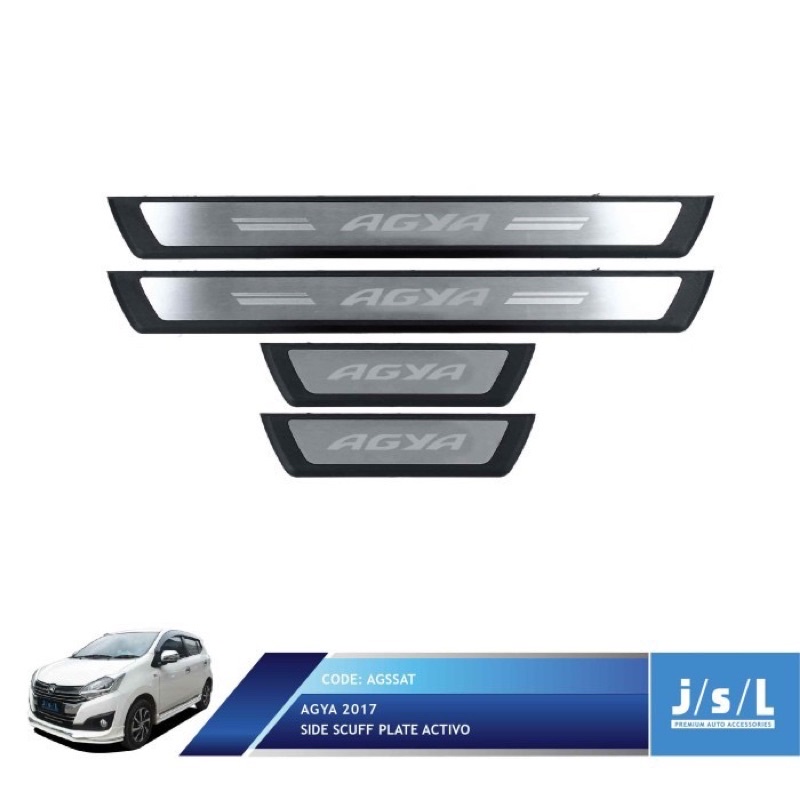 AGYA AYLA 2018 2020 2021 2022 SILLPLATE SAMPING SIDE SCUFF ACTIVO CROME