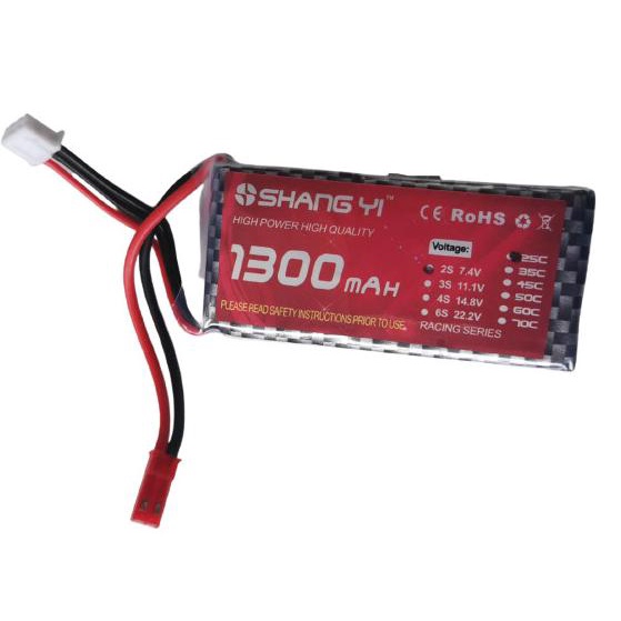 Battery Batere Baterai Lipo 2S 1300Mah 7.4V Jst For Rc Pesawat Drone