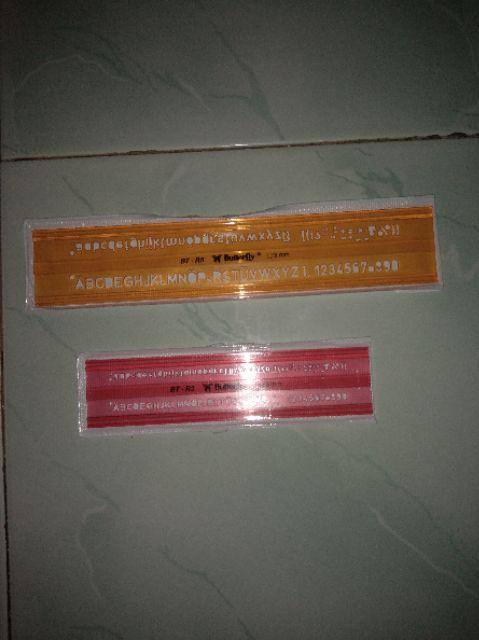 Penggaris Sablon Mal Huruf 3 mm Butterfly BT R3 Penggaris Sablon Mal Huruf 3 mm Butterfly BT R3