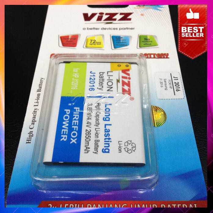 Acc Hp Baterai Samsung Galaxy J120 J1 2016 2650Mah Double Power Vizz