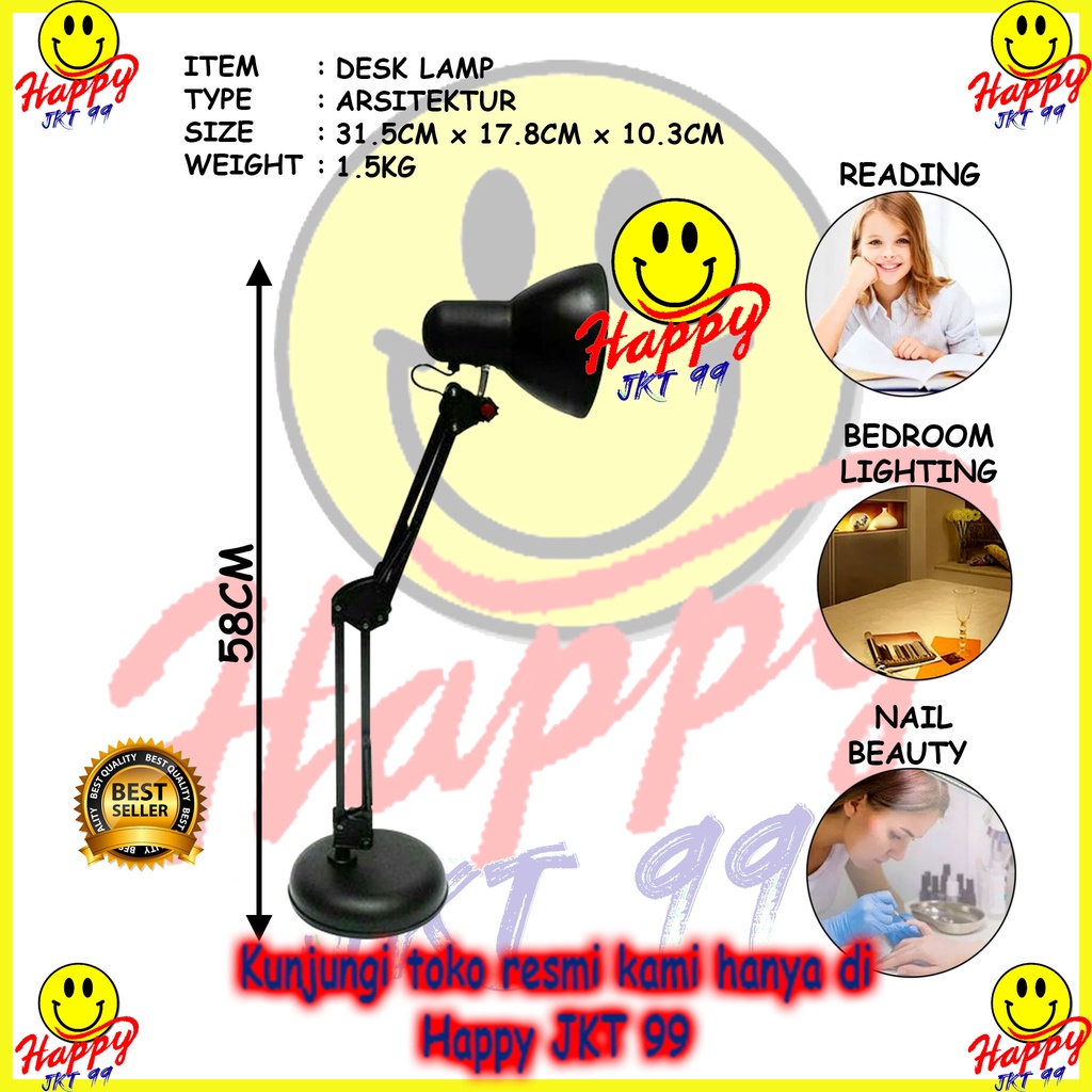 LAMPU BELAJAR ARSITEK LAMPU KERJA ARSITEK LAMPU MEJA DESK LAMP