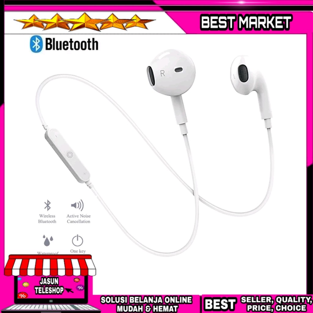 Headset Bluetooth New Model Headsfree Sport Bluetooth in-Ear Xiaomi JSN44