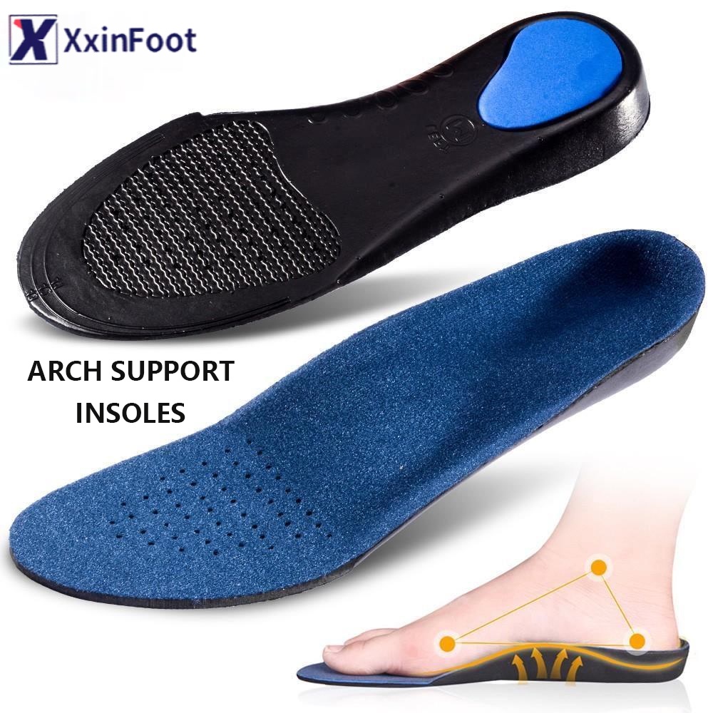 Unisex Perawatan Kaki EVA Orthotic Sports Insole Insert Shoe Pad Arch Support Heel Cushion Biru