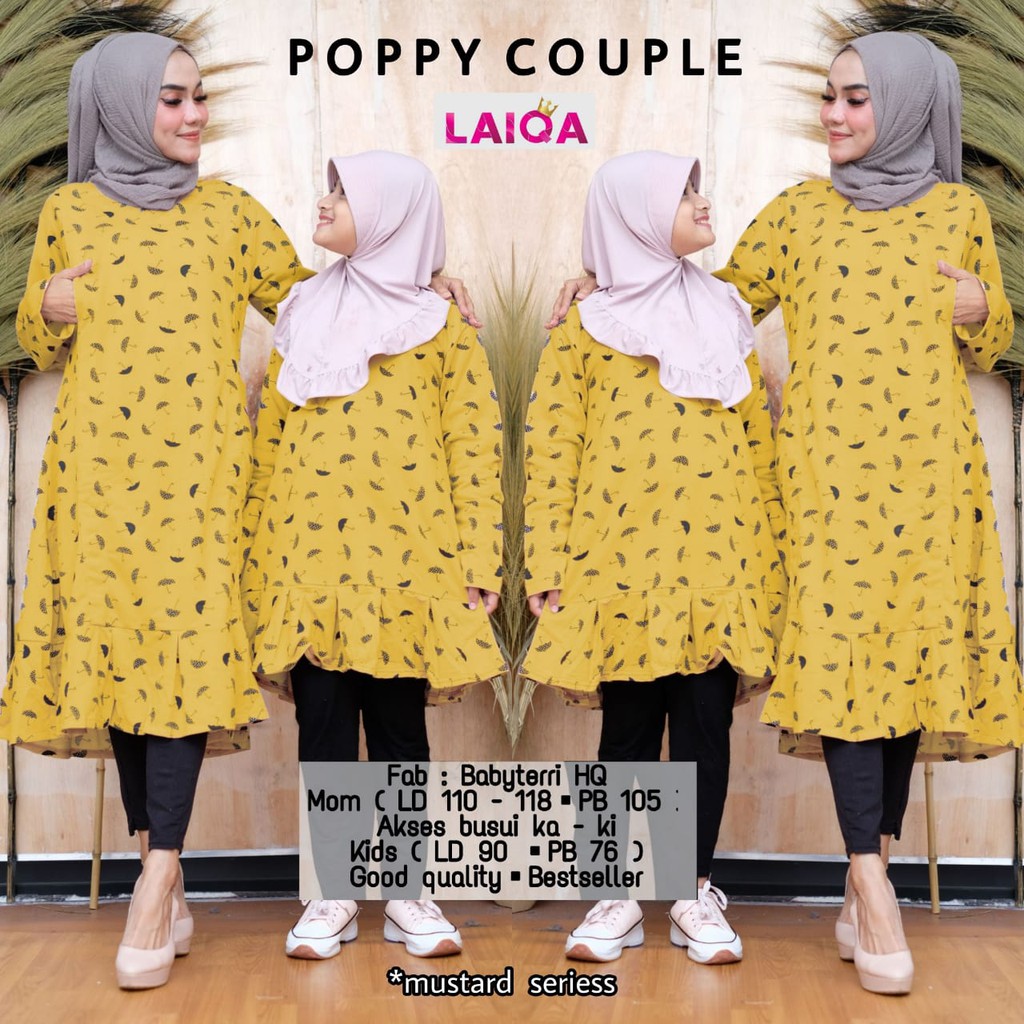 COUPLE IBU DAN ANAK MURAH "POPPY TUNIC"