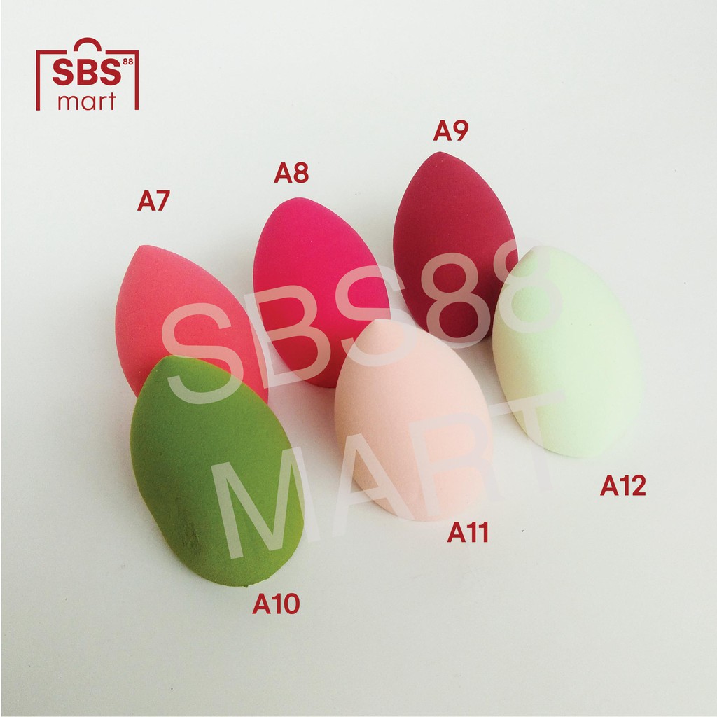 BEAUTY BLENDER - Make Up Sponge / Beauty Sponge Blender - Pear Shaped - Flat Ended - Basic / Packing Mika