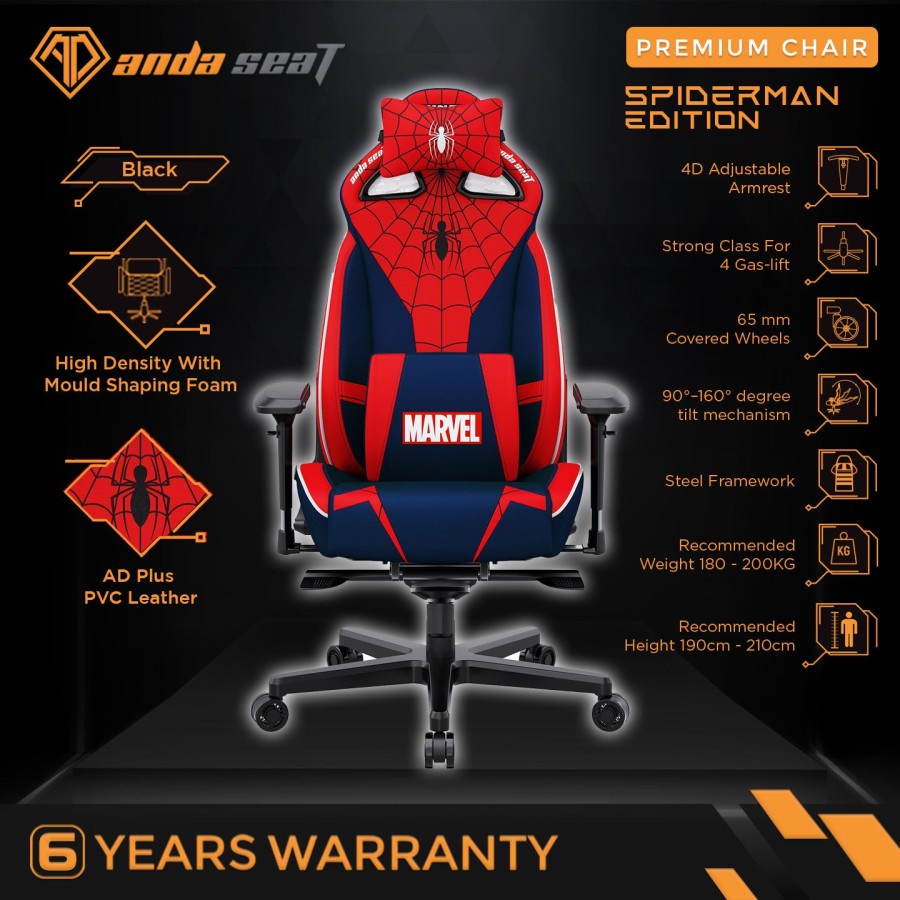 AndaSeat Spiderman Edition Series Premium XL - Gaming Chair
