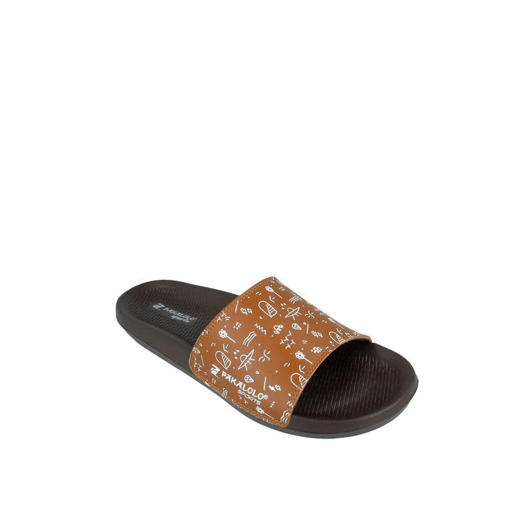 SANDAL SLIDE PAKALOLO PRIA ORIGINAL CASUAL BRANDED ASLI COKLAT PB16