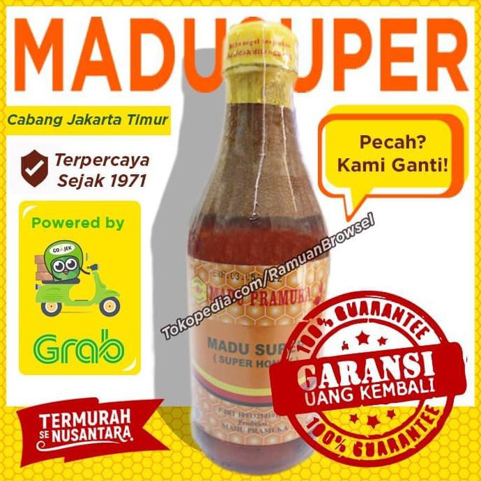 

Madu Pramuka Alami Super 350ml (Madu + Pollen + Royal Jelly)