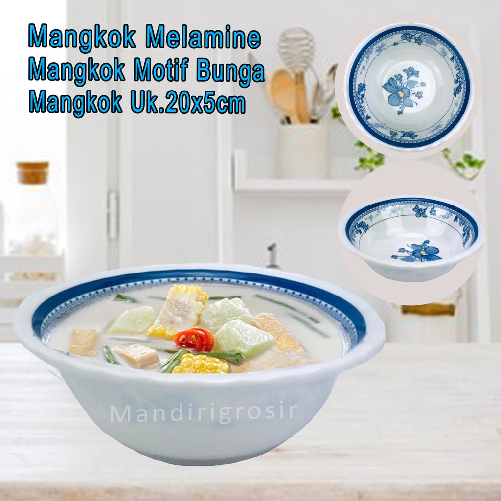 Mangkok Hugi * Mangkok Melamine * Mangkok Motif Bunga * Mangkok Serbaguna