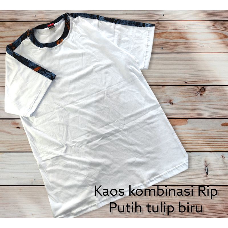 kaos kombinasi Rip motif tulip