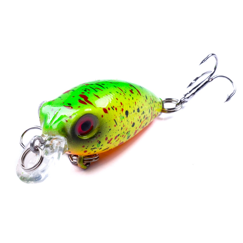 Hengjia 6pcs Umpan Pancing Crankbait Wobblers Keras 2.5g 4cm 6 Warna