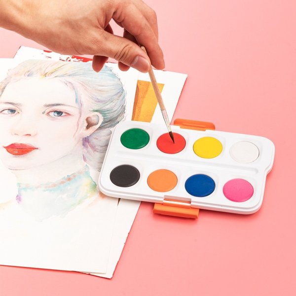 

Deli Watercolour Paint Cat Air Padat 8 warna kode EC10-8 SF6