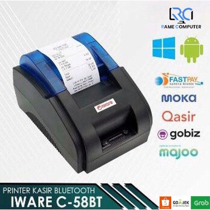 FLASH SALE iScan / IWARE C58XS PRINTER THERMAL KASIR DESKTOP C58BT PRJ58D KONEKSI USB DAN BLUETOOTH Ukuran 58 mm