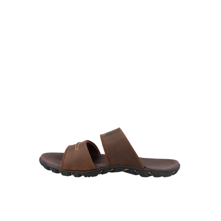 SANDAL SLIDE PAKALOLO PRIA ORIGINAL CASUAL KULIT ASLI COKLAT PB14