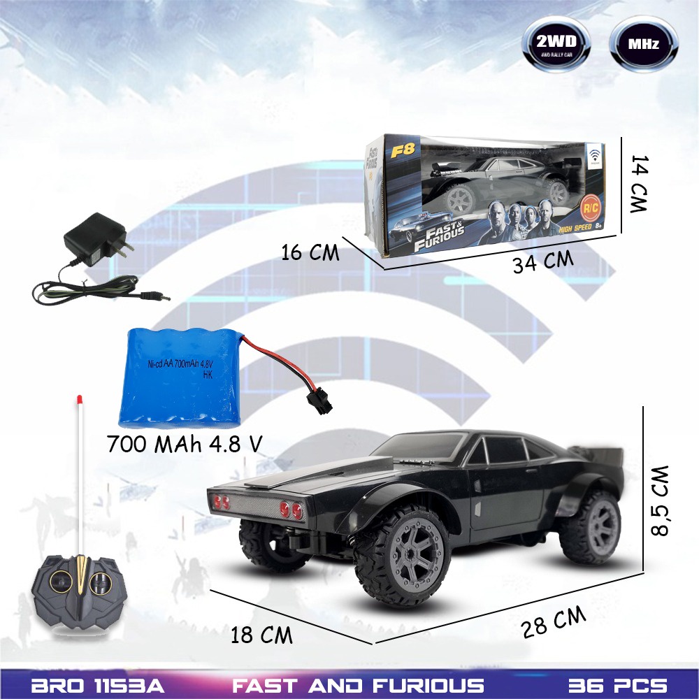 Mainan Anak Mobil Remote Control RC Sedan Fast Furious BRO1153