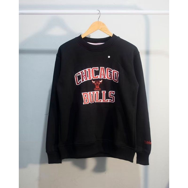 Crewneck sweater sweatshirt chicago bulls logo bordir