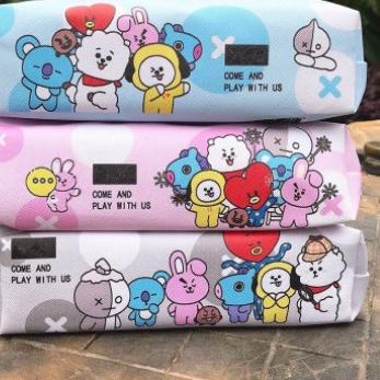 

Special - 1 PAK ISI 6 Kotak Pensil BTS BT21 Tempat Pensil PU Ritsleting Pola Indah Kartun ✔