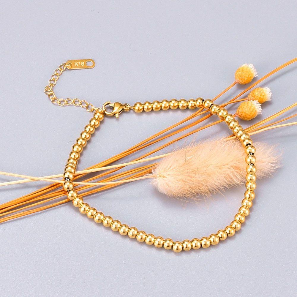 Lily Gelang Bola Keberuntungan Hot New Trendy Untuk Wanita Pria Rose Gold Bangle