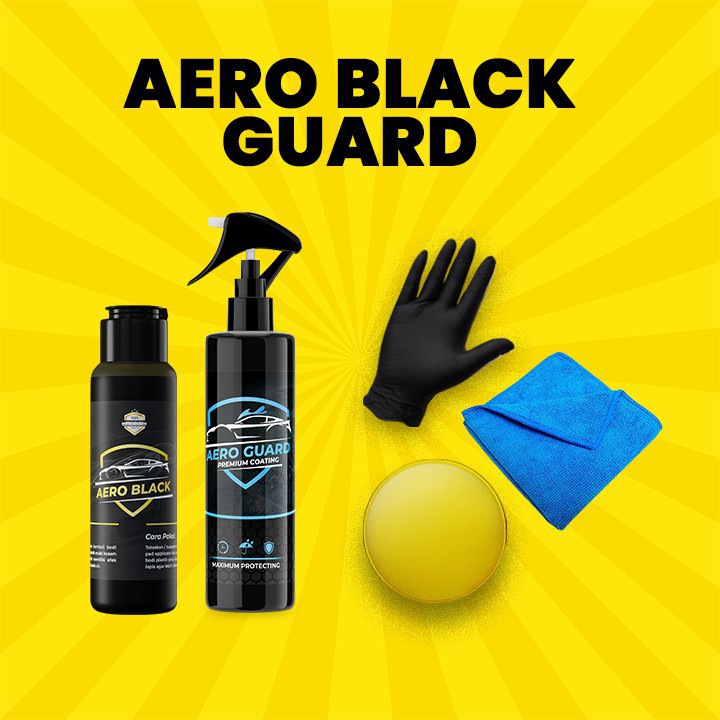 Promo Beli 1 Gratis 1 | Bundle Aero Black + Aero Guard | Perawatan Penghitam  pengkilap body motor mobil Coating