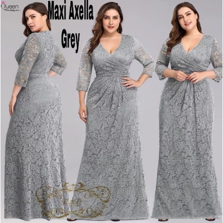 Axella Jumbo Baju Gamis Wanita Remaja Terbaru 2021 Model Kekinian Duyung Bhan Brukat Modern Pesta Ko