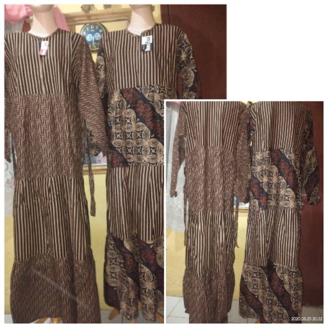 Gamis batik bahan adem dengan gamis bahan wolfis