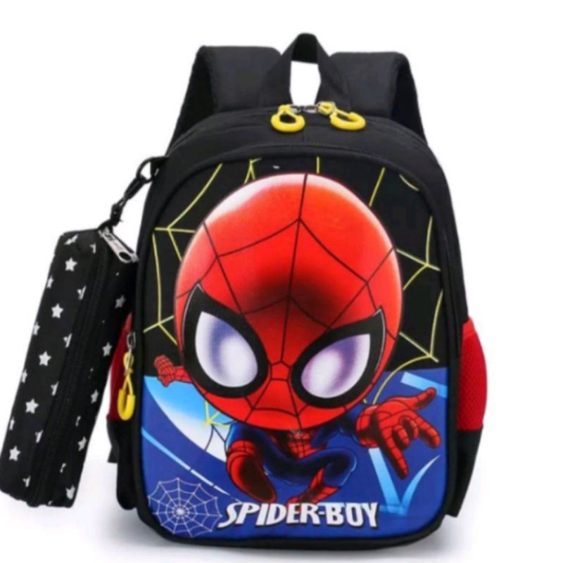 daeybag_store/Tas Anak Laki-Laki Ransel Sekolah TK/SD Bonus kotak pensil Karakter Boboy, Batman, Free fire, Avenger dan Spiderboy