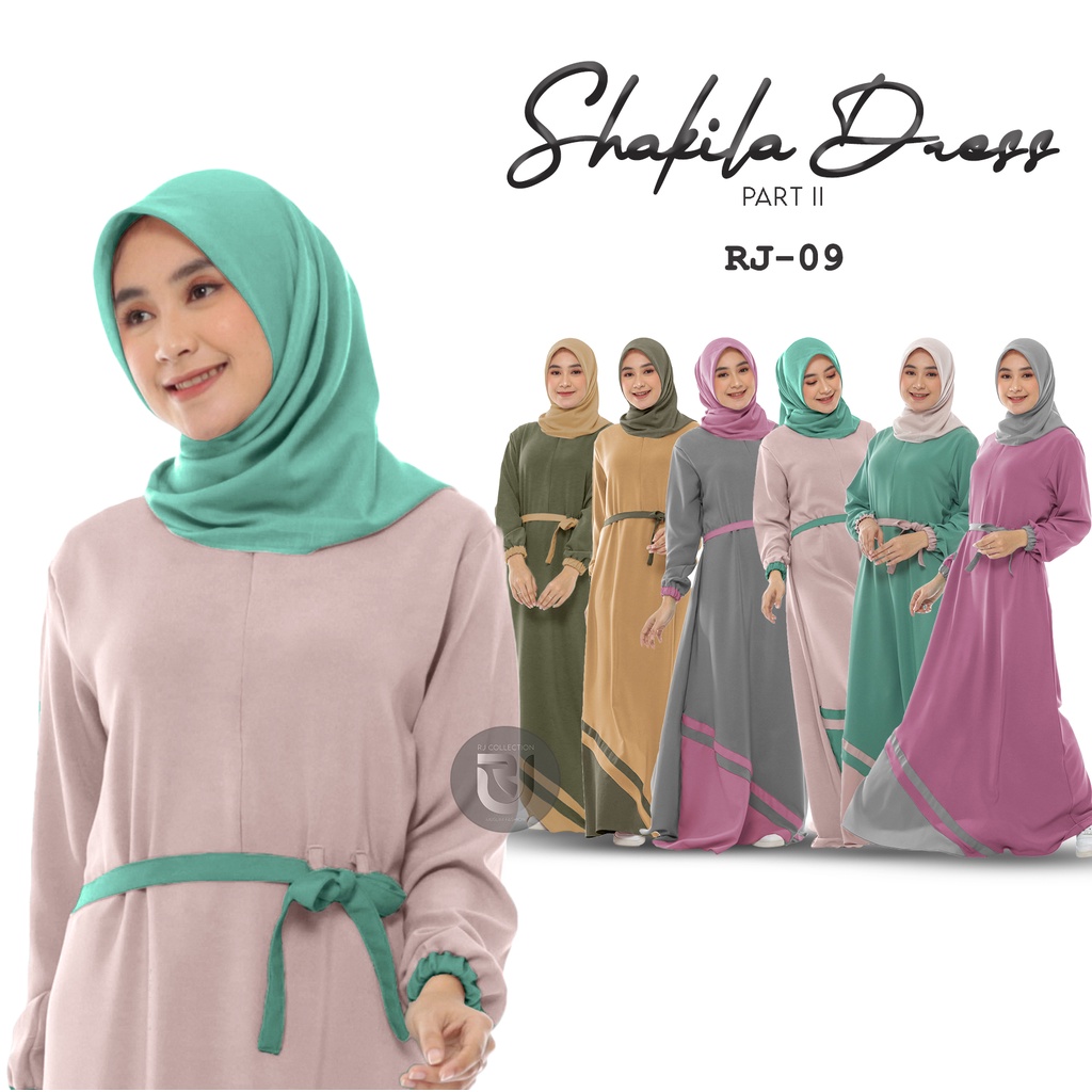 Gamis Shakila Premium Busui Friendly Kode RJ-09 by RJ Collection