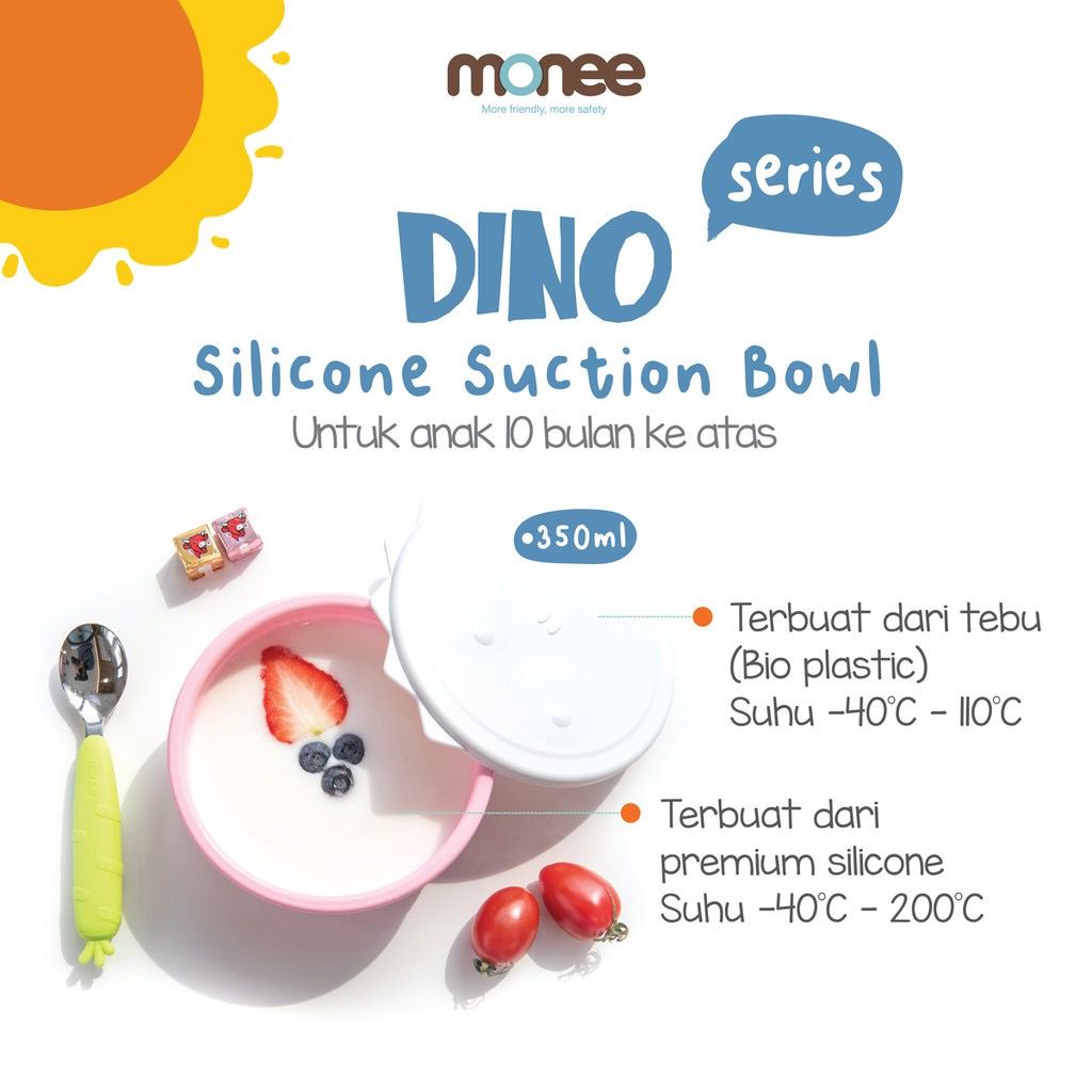 Monee Silicone Suction Bowl / Mangkok Makan Bayi