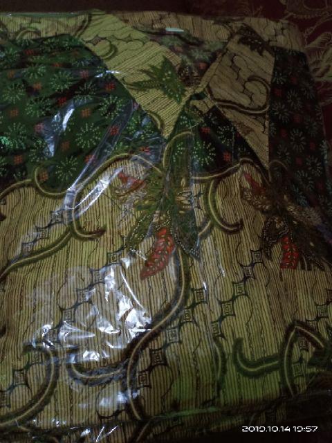 Bswart Batik Hrb026 Kenongo Hem Pendek Anjani Biru Pekalongan M L Xl Batik Pria Murah Modern Grosir