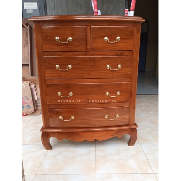 BUFET 5 LACI FURNITURE JATI | NAKAS 5 LACI JATI | BUFET LACI FURNITURE JATI JEPARA