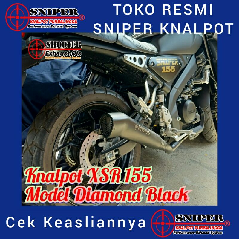 KNALPOT YAMAHA XSR 155 MODEL DIAMOND DB KILLER
