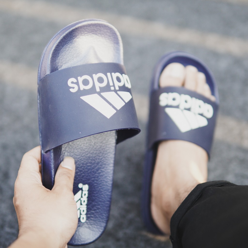 BISA COD!!!adidas  Black | Slippers | Sandal Pria/sansal slide terhits