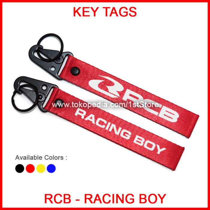 PROMO Gantungan Kunci RCB Racing Boy Keychain Motor Logo Velg Master Rem Sok - Merah