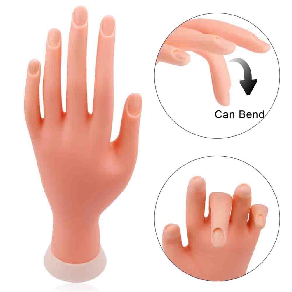 Praktek Jari Palsu Bahan Plastik Flexible Untuk Display Makeup Nail Art