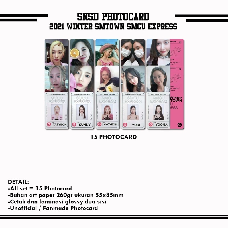 SNSD 2021 WINTER SMCU EXPRESS SMTOWN PHOTOCARD
