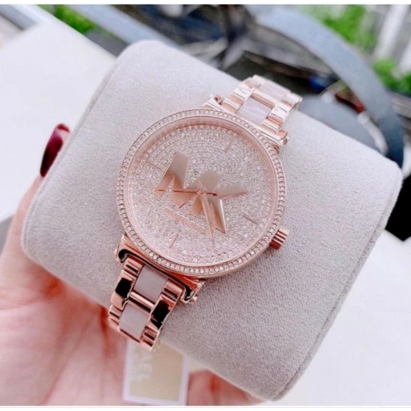 JAM TANGAN FASHION WANITA CERAMIC MK-4336 | MK4336 ORIGINAL