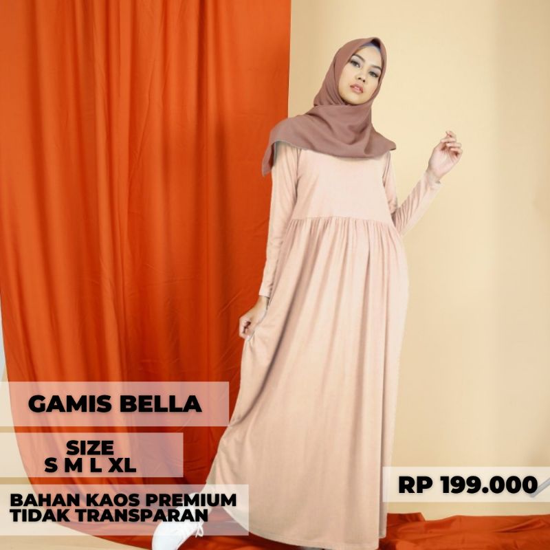 DAUKY MANSET GAMIS INNER DRESS BELLA BAHAN KAOS PREMIUM