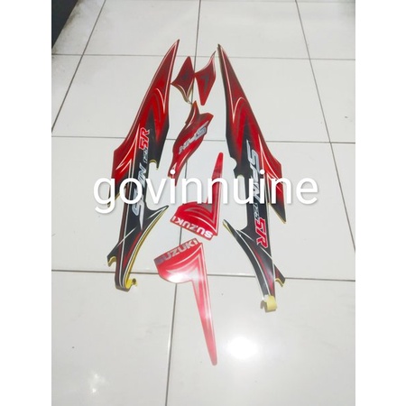 striping stiker sticker lis suzuki spin 125sr 125 sr 2008 hitam merah original