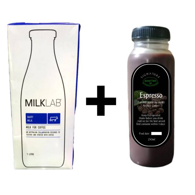 

Espresso 250 ml + Milk Lab Dairy 1 liter