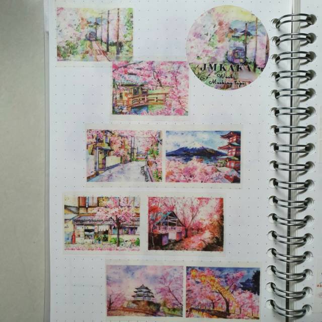 

jmkaka japan city view washi tape sample for scrapbook and journal ( per meter )
