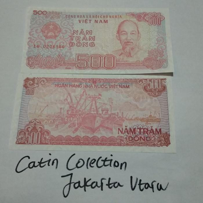 KUNO-UANG- TP-018 UANG KERTAS 500 DONG VIETNAM -UANG-KUNO.