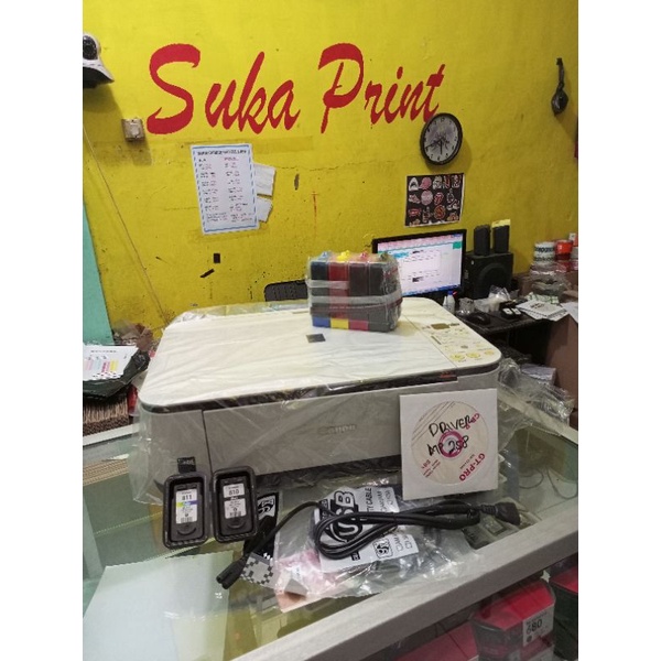 Printer Canon Mp258 Second Siap Pakai + Infus, Print,Scan,Copy
