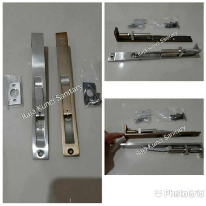 Grendel Tanam SES SPAIN Tebal 8&quot;/36&quot;/Flush Bolt/Stainless SUS 304/Grendel Tanam Kuningan Antik Brass